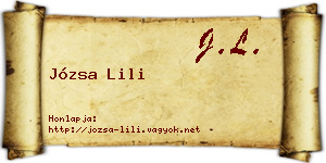 Józsa Lili névjegykártya